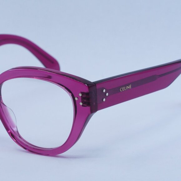 🕶️ New Celine CL50132I 081 Eyeglasses - Transparent Cherry Frame - Picture 3 of 10